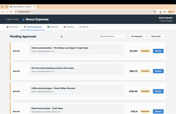 The same application, augmented with an agentlet side panel that automates the task